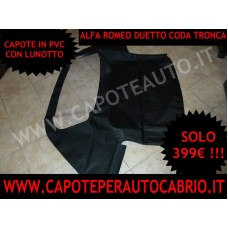 Capote cappotta per Alfa Romeo Duetto pvc coda tronca (1971/1994) spider cabrio epoca  veloce, aerodinamica,1750,2000